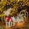 Holiday LED Brown Reindeer with Sleigh, Warm White Twinkling Christmas Lights
